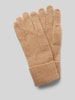 Christian Berg Woman Handschuhe aus Kaschmir mit Umschalg Camel