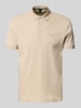 BOSS Green Regular fit poloshirt met labelstitching, model 'PADDY' Zand