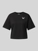 Lacoste Sport T-shirt met label- en logoprint Zwart