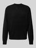 ARMANI EXCHANGE Gebreide pullover met ribboorden Zwart