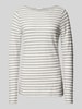 Marc O'Polo Longsleeve mit U-Boot-Ausschnitt Hellgrau Melange