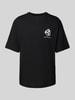 The North Face T-shirt z nadrukiem z logo Metaliczny czarny