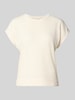 Christian Berg Woman T-Shirt mit Strukturmuster und Rundhalsausschnitt Offwhite