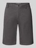 Tom Tailor Slim Fit Bermudas aus Baumwoll-Mix Anthrazit