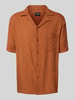 Strellson Regular fit vrijetijdsoverhemd van een mix van viscose en katoen, model 'CISCO' Terracotta