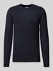 Jack & Jones Strickpullover mit Rundhalsausschnitt Modell 'LEWIS' Marine