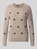 Vero Moda Regular Fit Strickpullover mit Raglanärmeln Modell 'DOFFY' Taupe