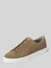 DIGEL Ledersneaker mit Label-Detail Modell 'Summer' Oliv