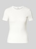 Jake*s Casual Slim Fit T-Sirt mit Feinripp Offwhite