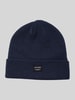 Jack & Jones Beanie mit Label-Patch Modell 'DNA' Marine