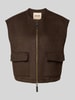 MOS MOSH Gilet met ritssluiting Chocoladebruin