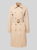 Christian Berg Woman Selection Trenchcoat met tailleriem Zand