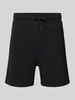 Jack & Jones Sweatshorts met elastische band, model 'GORDON' Zwart