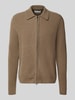 Wood Wood Cardigan mit Zweiwege-Reißverschluss Modell 'Andy' Hellbraun