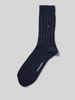 Burlington Socken mit Label-Print Marine