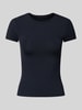 Review T-Shirt mit geripptem Rundhalsausschnitt Black