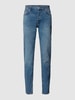 REVIEW Jeans mit Label-Patch Blau
