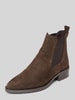 Tamaris Chelsea-boots van suède Donkerbruin