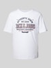 Jack & Jones T-Shirt mit Label-Print Modell 'ELOGO' Weiss