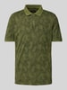 Fynch-Hatton Regular Fit Poloshirt mit Allover-Print Khaki Melange