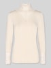 Soyaconcept Slim fit shirt met lange mouwen met kant Offwhite