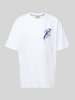 Scotch & Soda Oversized T-Shirt mit Logo-Stitching Weiss