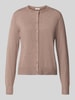 s.Oliver RED LABEL Regular Fit Strickjacke aus Viskose-Mix Taupe Melange