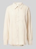 YAS Relaxed Fit Leinenbluse Modell 'FLAXY' Beige