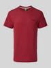 Superdry T-shirt met labelstitching Bordeaux