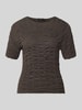 Cph Muse Slim Fit T-Shirt aus Viskose-Mix Modell 'NATACHA' Dunkelbraun