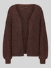ONLY Regular fit gebreid jack met wol model 'NELLIE' Chocoladebruin