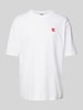 The North Face Oversized T-shirt van pure wol met labelprint Wit