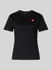 HUGO Regular fit T-shirt van puur katoen, model 'DAMACIA' Zwart