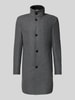 BOSS Slim Fit Wollmantel aus Woll-Mix Modell 'HYDE' Mittelgrau