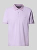 Fynch-Hatton Poloshirt met labelstitching Lila