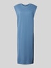 mbyM Knielanges Kleid mit Kappärmeln Modell 'Stivian' Rauchblau