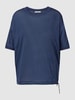 Brax T-shirt met labelapplicatie, model 'CANDICE' Marineblauw