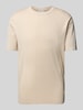 Lindbergh Relaxed Fit T-Shirt mit Rundhalsausschnitt Sand