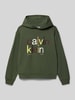 Calvin Klein Jeans Hoodie mit Label-Print Oliv