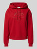 Tommy Hilfiger Hoodie met labelstitching Donkerrood