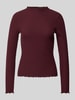 Only Langarmshirt in Ripp-Optik Modell 'EMMA' Bordeaux