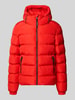 Superdry Steppjacke mit Label-Stitching und Kapuze Rot