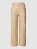 MaxMara Leisure Spodnie materiałowe z dodatkiem streczu model ‘VASAIO’ Camel