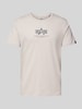 Alpha Industries T-Shirt mit Label-Print Hellgrau