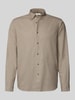 SELECTED HOMME Regular fit vrijetijdsoverhemd van puur biologisch katoen, model 'REGNOAH' Beige