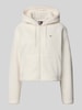 Tommy Jeans Regular fit teddyjack met ritssluiting Wit