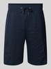 JOOP! Collection Regular Fit Sweatshorts mit Strukurmuster Modell 'Barlas' Marine