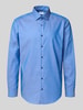 Jake*s Regular fit zakelijk overhemd met kentkraag Koningsblauw