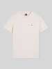 Tommy Jeans t-shirt w kroju slim fit z mieszanki bawełny Piaskowy