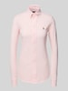 Polo Ralph Lauren Slim fit overhemdblouse met button-downkraag Felroze